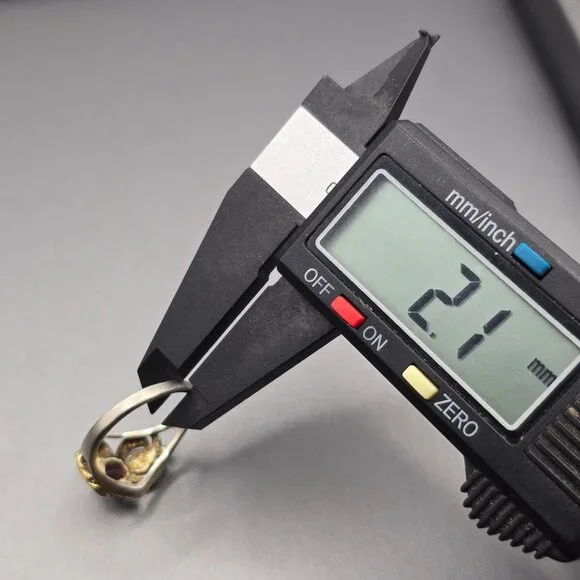 Vintage Sterling Silver Garnet Ring Size 9 Repousse Signed STS Art Nouveau Style - Picture 9 of 13